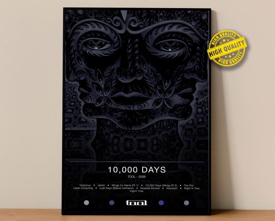 Discover Tool Poster | 10,000 Days Poster | Album Poster Prints | Wall Decor Posters | Album Cover | Rock Music Poster