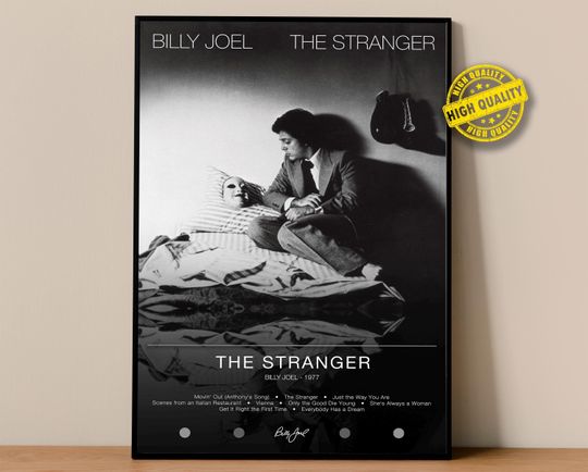 Billy Joel Poster | The Stranger Poster | Album Poster Prints | Wall Decor Posters