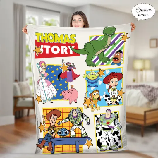 Discover Disney Toy Story Woody & The Gang Personalized Fleece Blanket