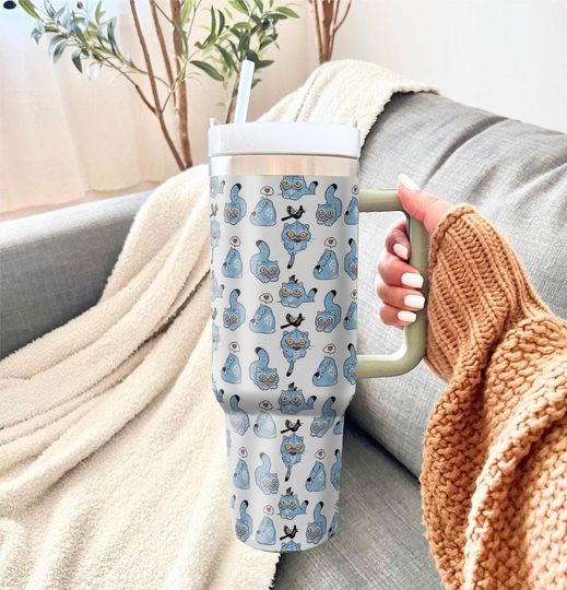 Derpy Tiger Tumbler 40oz, Demon Hunters Tumbler, Kpop Demon Hunters Tumbler, Derpy Tiger Tumbler, Huntrix Tumbler Fan Gift