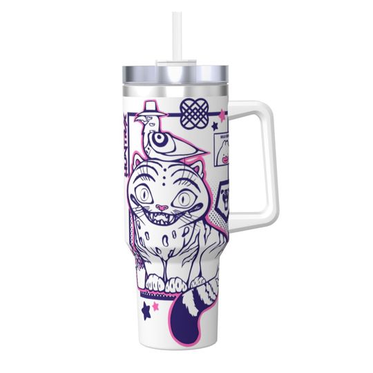 KPop Demon Hunter Stainless Steel Tumbler Korea Camping Car Mugs Large Coffee Mug Insulated Hot Drinks Milk Tea Water Bottle