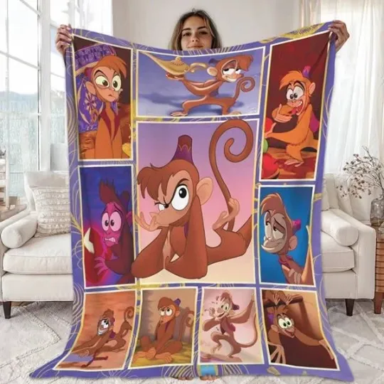 Discover Disney Aladdin Abu Moods Fleece Blanket