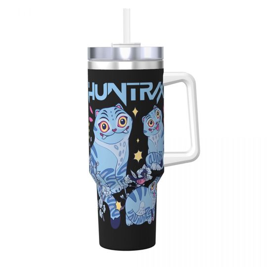 KPop Demon Hunters Stainless Steel Tumbler meme Travelist Car Mugs Large Thermal Mug Leakproof Hot Drinks Milk Tea Water Bottle
