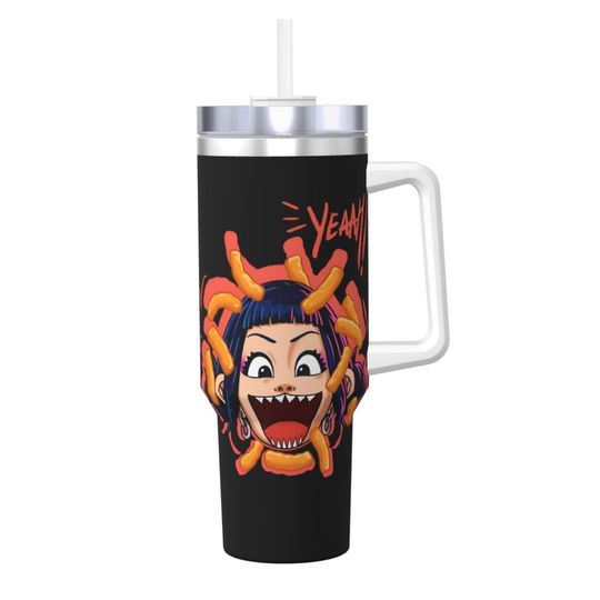 Stainless Steel Tumbler KPop Demon Hunter Coffee Mug Zoey Insulated Cold and Hot Car Mugs Driving Custom Water Bottle