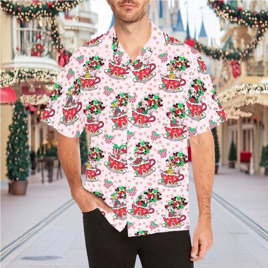 Discover Christmas Mickey Teacups Hawaiian Shirt