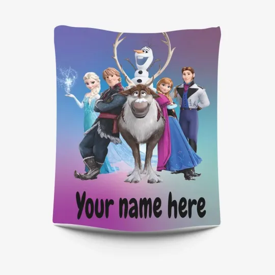 Discover Personalized Cartoon Disney Princess, Custom Frozen Disney Fleece Blanket