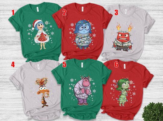 Discover Inside Out Christmas Characters Shirts, Inside Out Xmas Part Shirt, Disneyland Trip Shirt, Inside Out Christmas Shirt AXIJ09