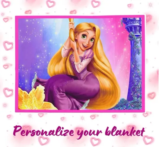 Discover Custom Princess Rapunzel's Blanket, Disney Tangled Blanket, Fleece Blanket