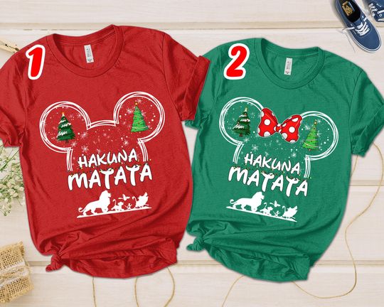 Lion King Hakuna Matata Disney Animal Kingdom Christmas Shirt, Disney Safari mode Merry Christmas Shirt, Leopard Christmas tree Shirt