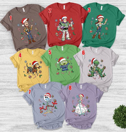 Discover Toy Story Christmas Shirt, Disney Christmas Characters Shirt, Toy Story Group Christmas Shirt, Christmas Party Shirt AXII05