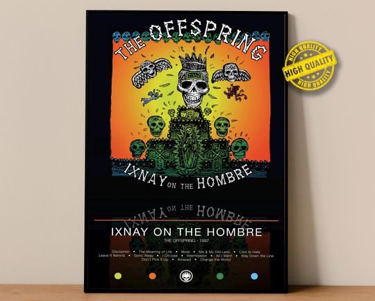 Discover The Offspring Poster | Ixnay on the Hombre Poster | Album Poster Prints | Wall Decor Posters | Album Cover | Rock Music Poster