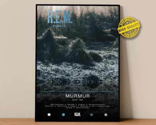 Discover R.E.M. Poster | Murmur Poster | Album Poster Prints | Wall Decor Posters | Album Cover | Rock Music Poster