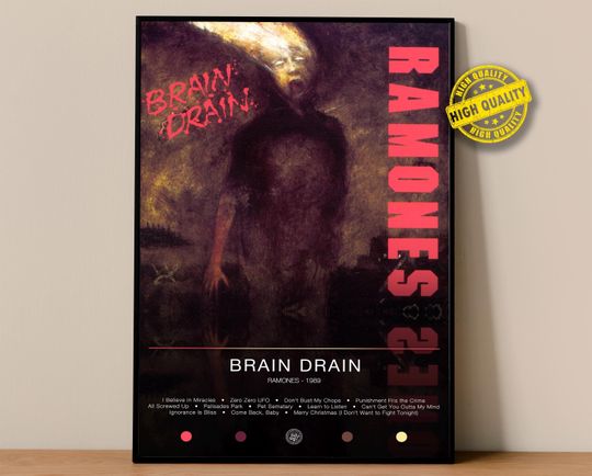 Discover Ramones Poster | Brain Drain Poster #18102 | Album Poster Prints | Wall Decor Posters | Album Cover | Rock Music Poster