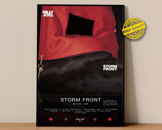 Billy Joel Poster | Storm Front Poster | Album Poster Prints | Wall Decor Posters