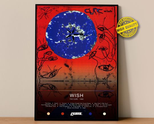 The Cure Poster | Wish Poster | Album Poster Prints | Wall Decor Posters