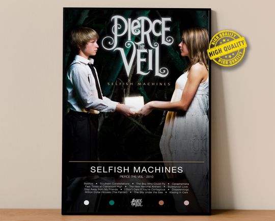 Pierce The Veil Poster | Selfish Machines Poster | Album Poster Prints