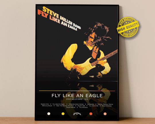 Discover Steve Miller Band Poster | Fly Like An Eagle Poster | Album Poster Prints
