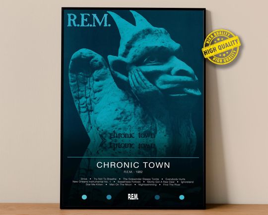 Discover R.E.M. Poster | Chronic Town Poster | Album Poster Prints | Wall Decor Posters