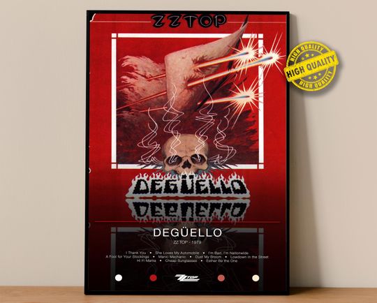 Discover ZZ Top Poster | Deguello Poster | Album Poster Prints | Wall Decor Posters