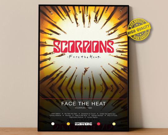 Discover Scorpions Poster | Face the Heat Poster | Album Poster Prints | Wall Decor Posters