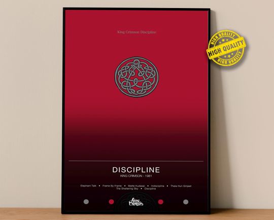 Discover king krimson Poster | Discipline Poster | Album Poster Prints | Wall Decor Posters