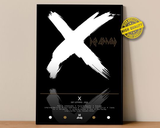 Discover Def Leppard Poster | X Poster | Album Poster Prints | Wall Decor Posters
