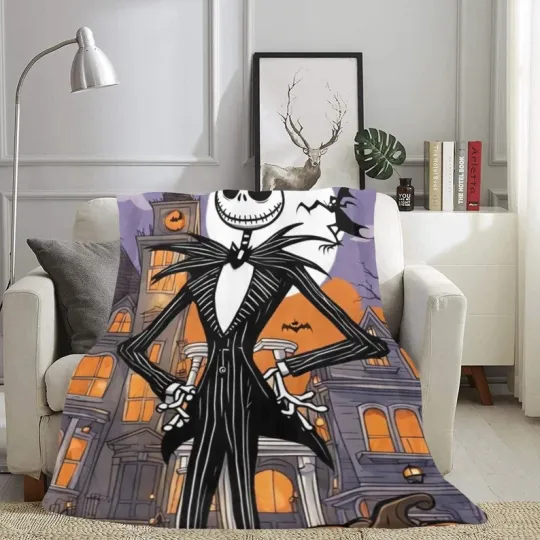 Discover Disney Nightmare Before Christmas Jack Skellington Fleece Blanket