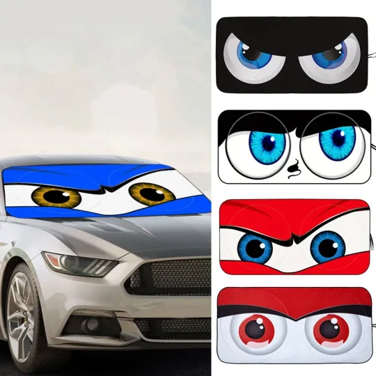 Discover Cartoon Eye Sun Shade for Car Windshield SUV Front Window Cover