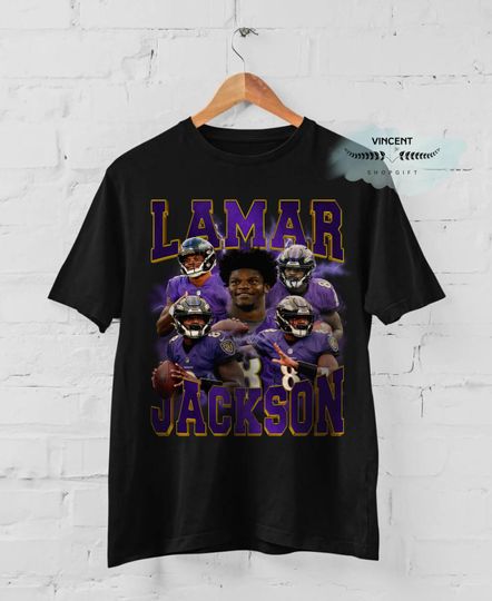 Lamar Jackson Baltimore Football Shirt, Lamar Jackson 90s Vintage Bootleg Graphic Tee, Football Fan Gift