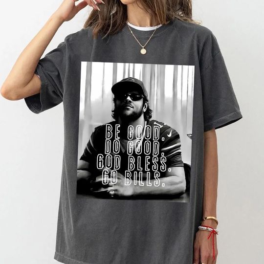 Vintage Buffalo Josh Allen Comfort Color Shirt, Josh Allen Buffalo Bills Football Shirt, Be Good, Do Good, God Bless, Go Bills