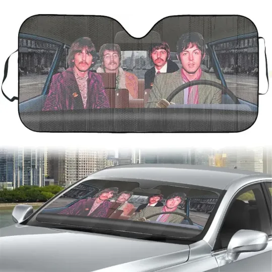 Music Band Car Sun Shade, Fan Gift Automotive Sunshade