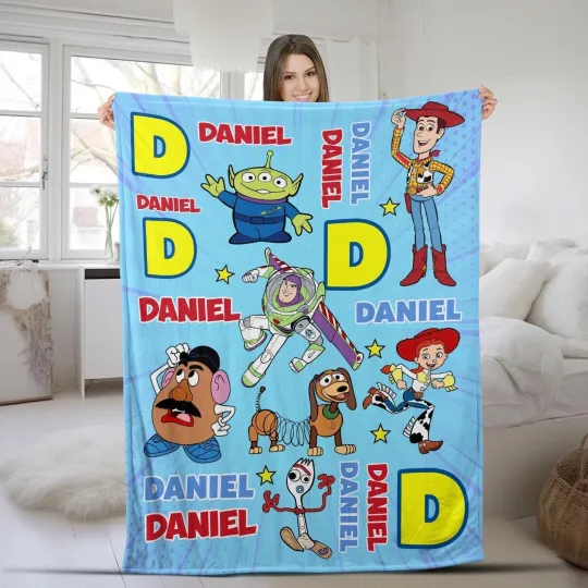 Discover Disney Toy Story Woody, Buzz & Friends Personalized Fleece Blanket