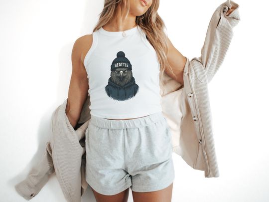 Discover Seattle Seahawks Tank Top: "Spirit Animal" Mascot, Women's Micro Rib Racerback