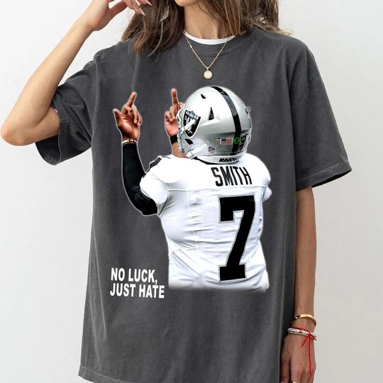 Vintage Geno Smith No Luck Just Hate Shirt, Raiders Shirt, Geno Smith Shirt, Football  Shirt