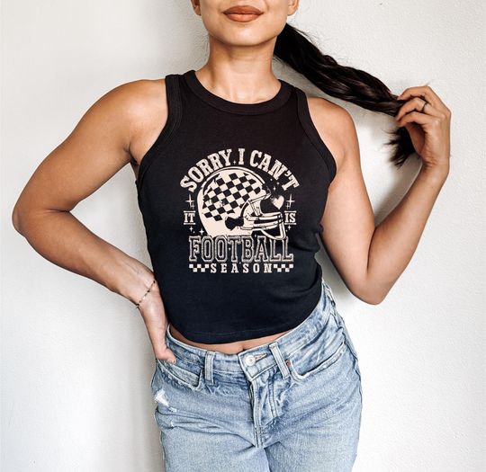 Football Season Tank Top: Women's Ribbed Racerback