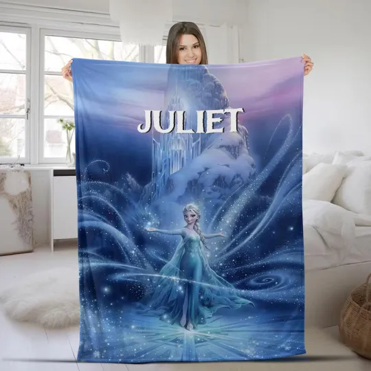 Discover Disney Frozen Princess Elsa Power Up Customize Fleece Blanket