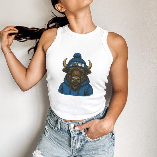 Buffalo Bills Tank Top: Women's Football Apparel, "Spirit Animal" Design