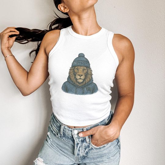 Detroit Lions Tank Top: Women's Football 'Spirit Animal' Design