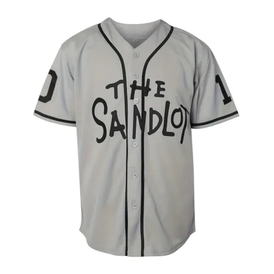 Discover Sandlot Baseball Jersey Smalls #10 Stitched Gray