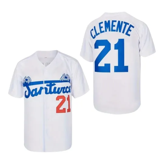 Santurce Cangrejeros Roberto Clemente Baseball Jersey White