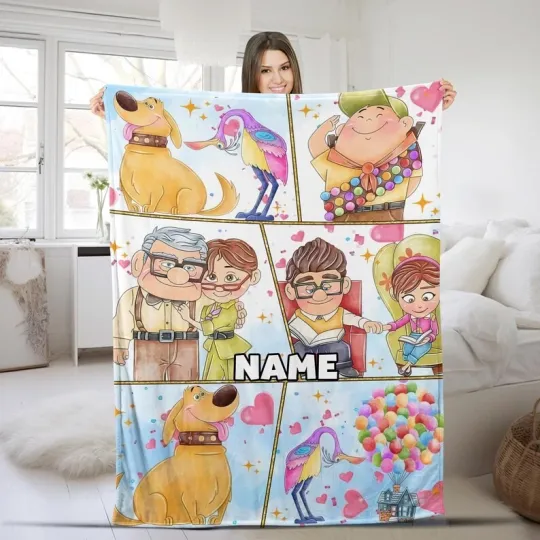 Discover Disney Up Adventure Is Out There Carl And Ellie Couples Customize Fleece Blanket
