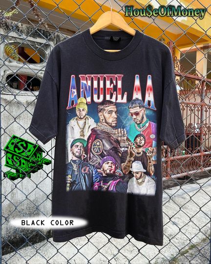 Discover Anuel AA Retro Vintage Print T-Shirt: Unisex Summer Clothing