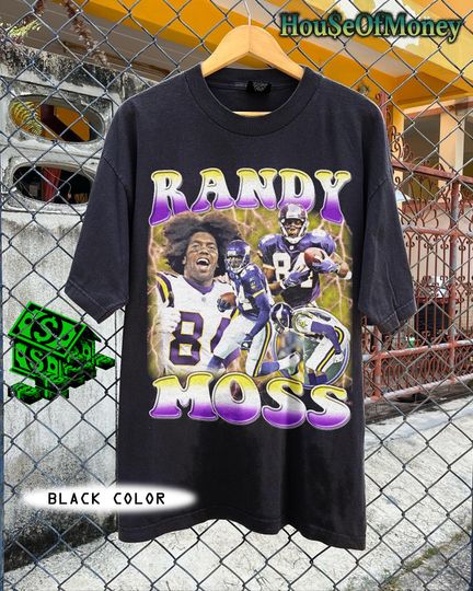Vintage RANDY MOSS Unisex T-shirt, Football Shirt