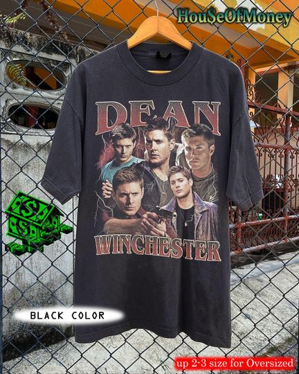 Discover Dean Winchester Graphic Tee: Retro Supernatural TV Show Fan Merch