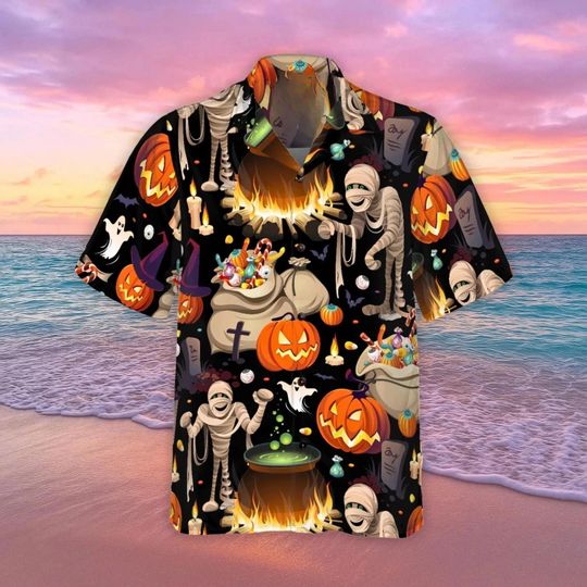 Discover Funny Halloween Hawaiian Shirt for Beach Party Costume