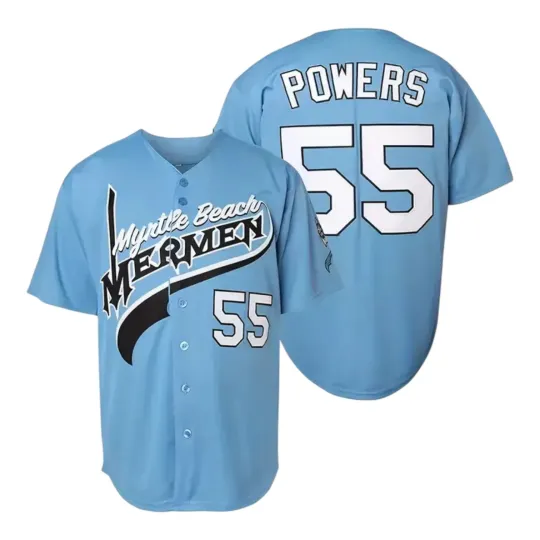 Discover Myrtle Beach Mermen Kenny Powers #55 Baseball Jersey Eastbound & Down