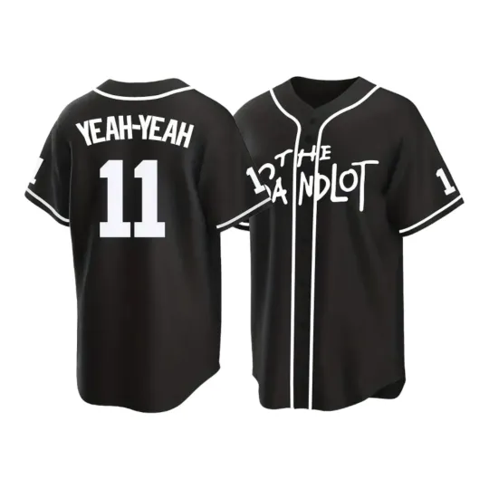 Discover Sandlot Baseball Jersey Yeah-Yeah #11 Black Stitched