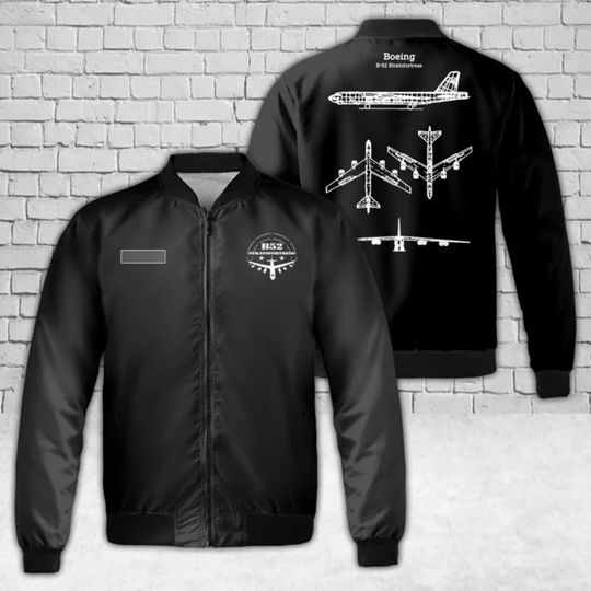 Discover B-52 Stratofortress Bomber Jacket: Aviation Military Coat, Aircraft Schematics