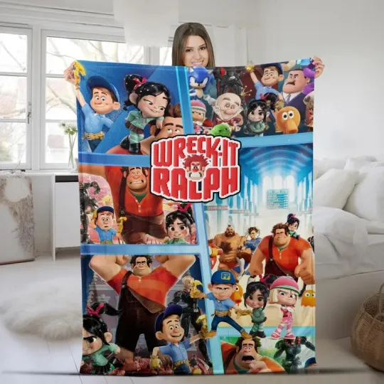 Discover Disney Wreck-It Ralph Movie Scenes Customize Fleece Blanket