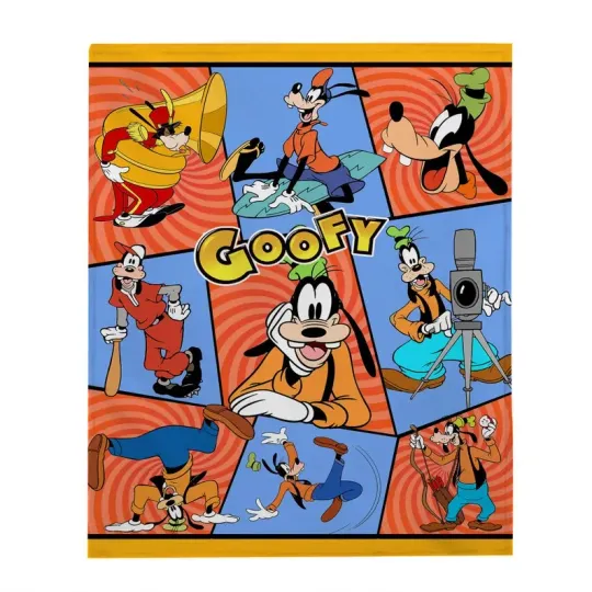 Discover Disney Goofy Max Goof Roxanne Vintage Pattern Customize Fleece Blanket